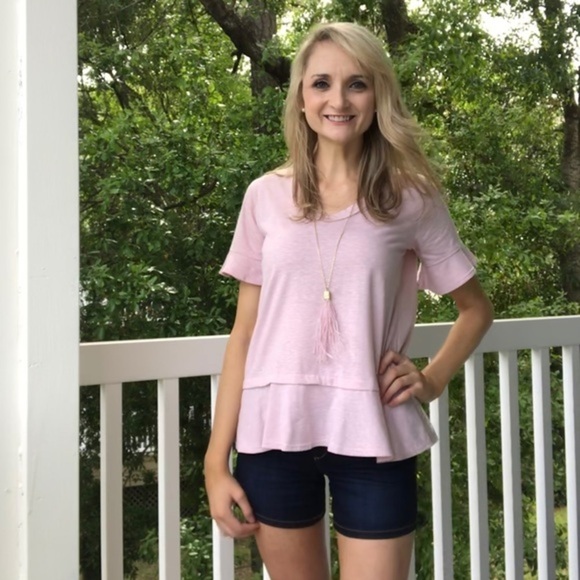 NWT Blush Pink Gold Long Delicate Feather Necklace - Picture 5 of 6